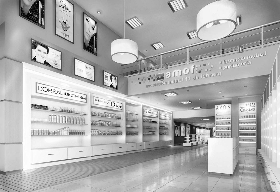 AMOF, Oficinas comerciales y farmacia